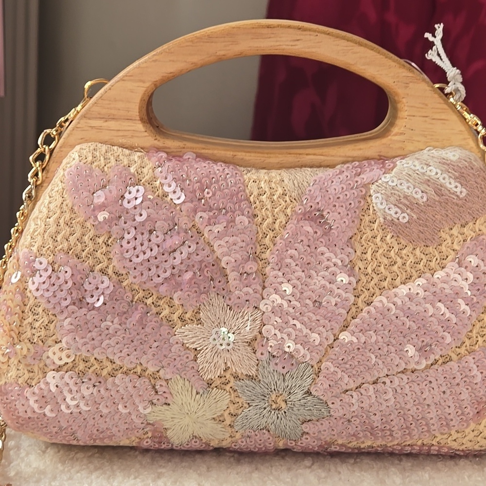 NWT Small Wood Clutch - Picture 2 of 7
